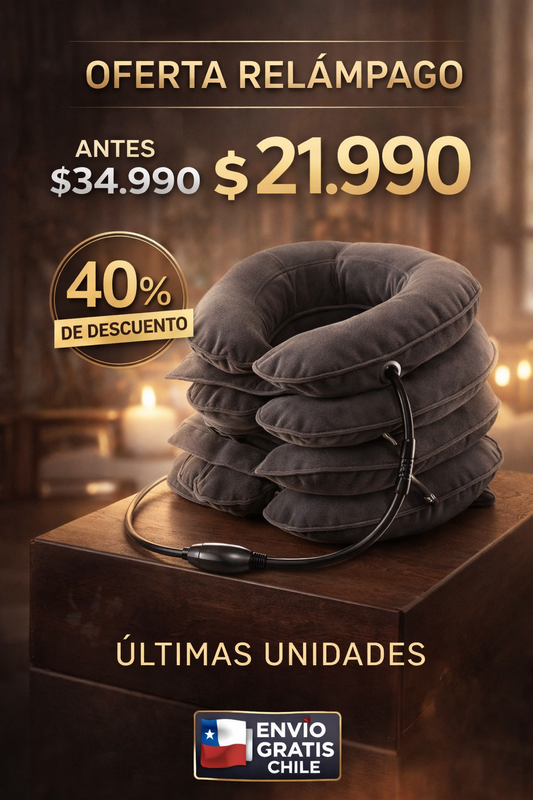 Almohada Ortopédica Inflable – Sin Dolor de Cuello 😌